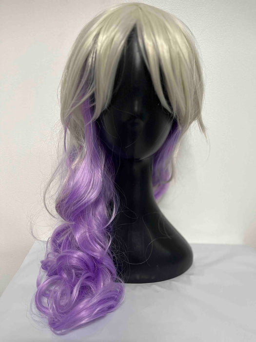 Purple & White Two Tone Heat Styleable Wig