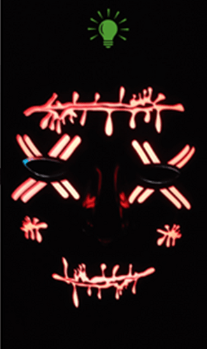 Light Up Mask Red Halloween Mask Halloween Mask