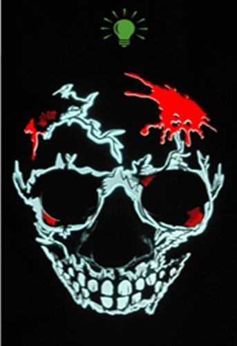 Light Up Skull Blood V2 Halloween Mask