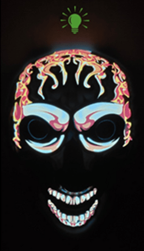 Light Up Skull Smile Halloween Mask