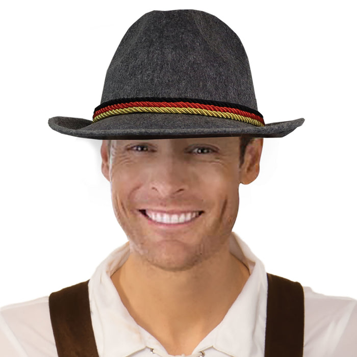Bavarian Oktoberfest Grey Costume Hat