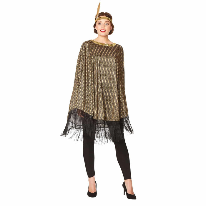Flapper 1920s Poncho Costume - Buy Online Only