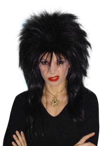 Spiky Vamp Black Wig - The Costume Company | Fancy Dress Costumes Hire and Purchase Brisbane and Australia