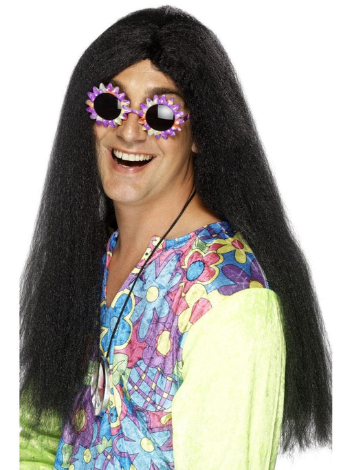 Hippy Black Wig | Buy Online - The Costume Company | Australian & Family Owned 