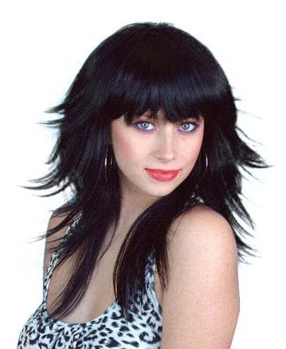Layered Black 80s Wig - Buy Online - The Costume Company | Australian & Family Owned