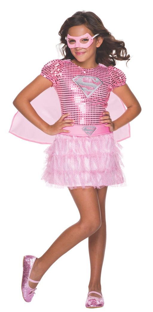 Supergirl Pink Sequin Child Costume | Buy Online - The Costume Company | Australian & Family Owned 