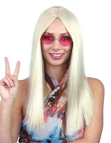 Hippie Blonde 60s Style Wig - Buy Online - The Costume Company | Australian & Family Owned