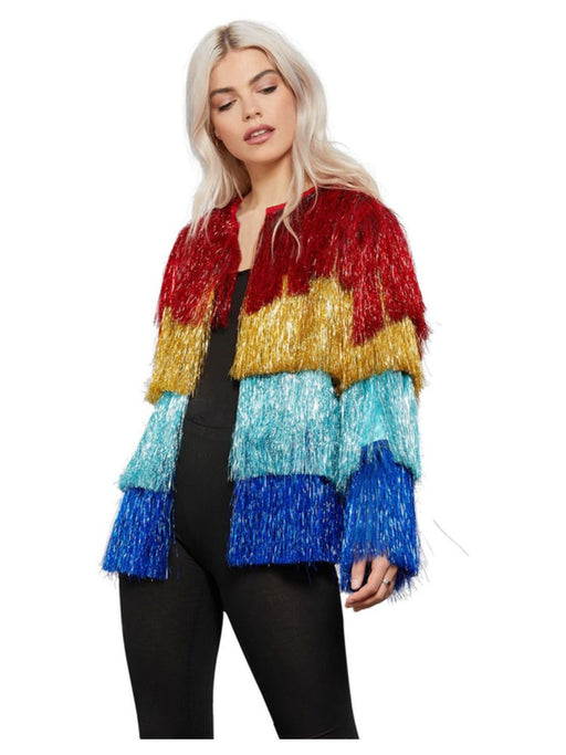Rainbow Tinsel Jacket | Buy Online - The Costume Company | Australian & Family Owned 