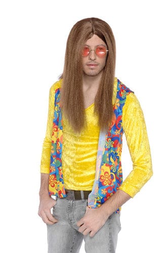 Hippie Brown 60s Style Wig - Buy Online - The Costume Company | Australian & Family Owned