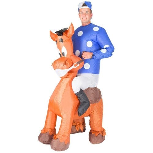 Jockey & Horse Inflatable Costume - Buy Online Only