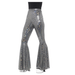 Flared Silver Holographic Pants | Buy Online - The Costume Company | Australian & Family Owned 