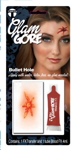 Bullet Hole with Blood 3D Transfers - Buy Online Only