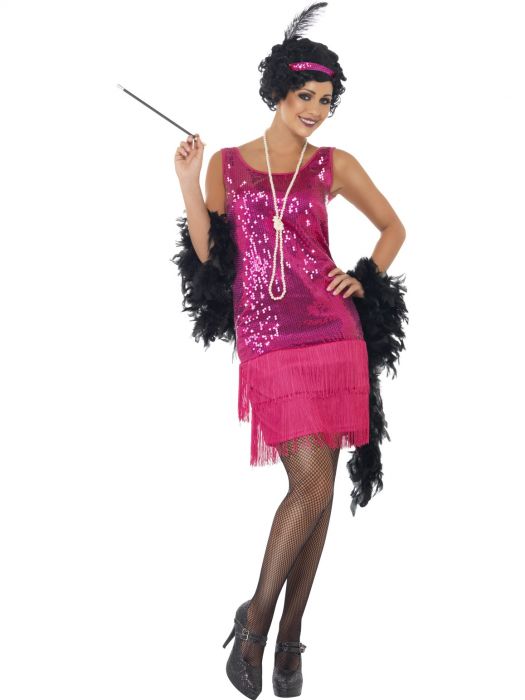 Flapper Dress Funtime Pink Costume - Buy Online Only