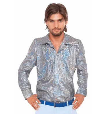 Silver Disco Shirt | Buy Online - The Costume Company | Australian & Family Owned 