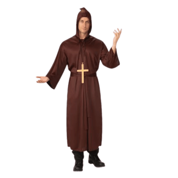 Monk Costume With Cross Necklace - Buy Online Only