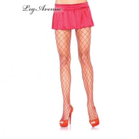 Diamond Net Tights Adult Red