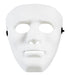 White Anonymous Mask | Plain Expressionless Costume Mask