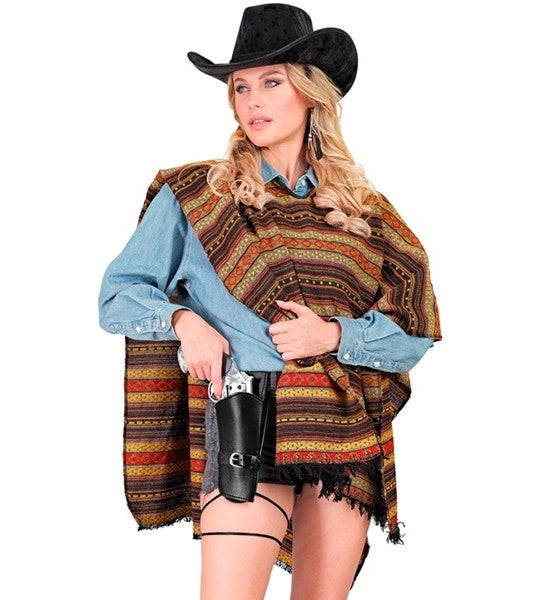 Western Double Holster Set | Cowboy Costume Belt | Black Leatherlook
