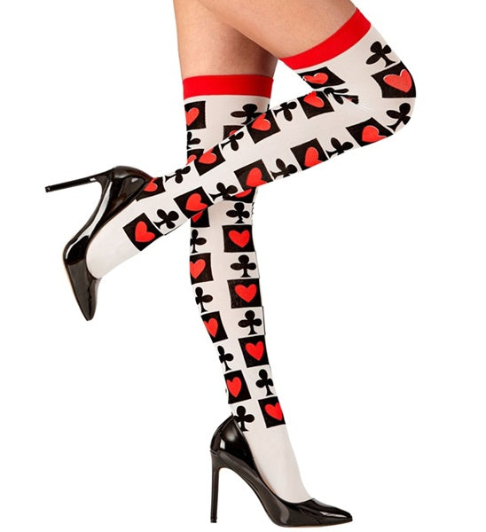Poker Cards Thigh Highs