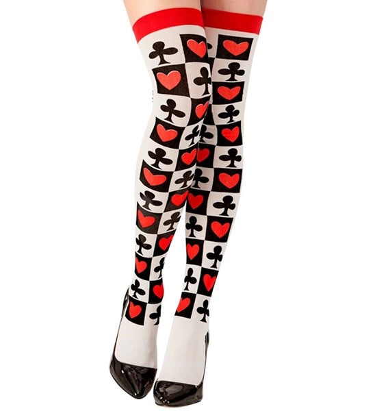 Poker Cards Thigh Highs