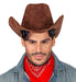 Cowboy Hat | Brown Suede Look Western Hat | Rodeo Costume Accessory