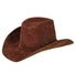 Cowboy Hat | Brown Suede Look Western Hat | Rodeo Costume Accessory
