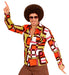 70s Groovy Disco Shirt – Retro "Tubes" Pattern | Men's Costume Top