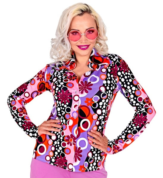 The 70's Pink Bubble Groovy Costume Shirt