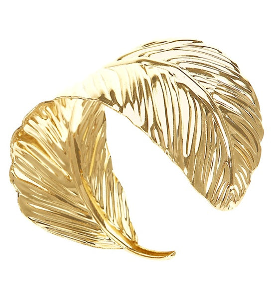 Golden Leaf Bracelet | Greek Roman Egyptian Cuff Jewelry | Costume Accessory