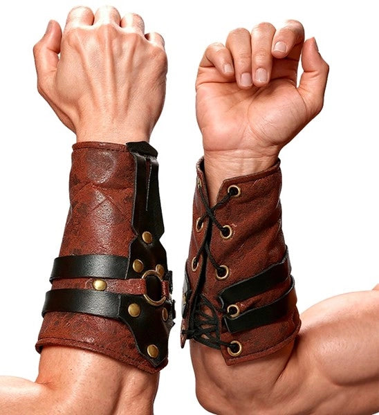 Leather Look Roman / Greek Arm Guards