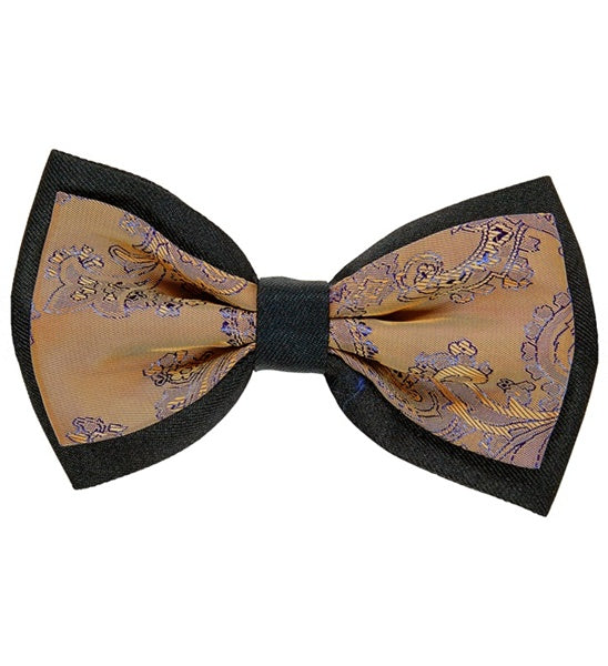 Brown Jacquard Vintage Bow Tie | Steampunk Victorian Costume