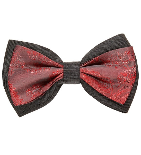 Burgundy Jacquard Vintage Bow Tie