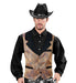 Brown Jacquard Vintage Vest | Wild West Steampunk Waistcoat