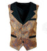 Brown Jacquard Vintage Vest | Wild West Steampunk Waistcoat