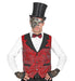 Burgundy Jacquard Vintage Vest | Mens Victorian Steampunk Costume