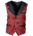 Burgundy Jacquard Vintage Vest | Mens Victorian Steampunk Costume