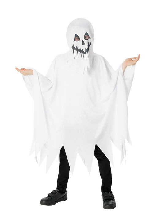 Ghost Poncho with Hood Costume Child | Spooky Halloween Outfit