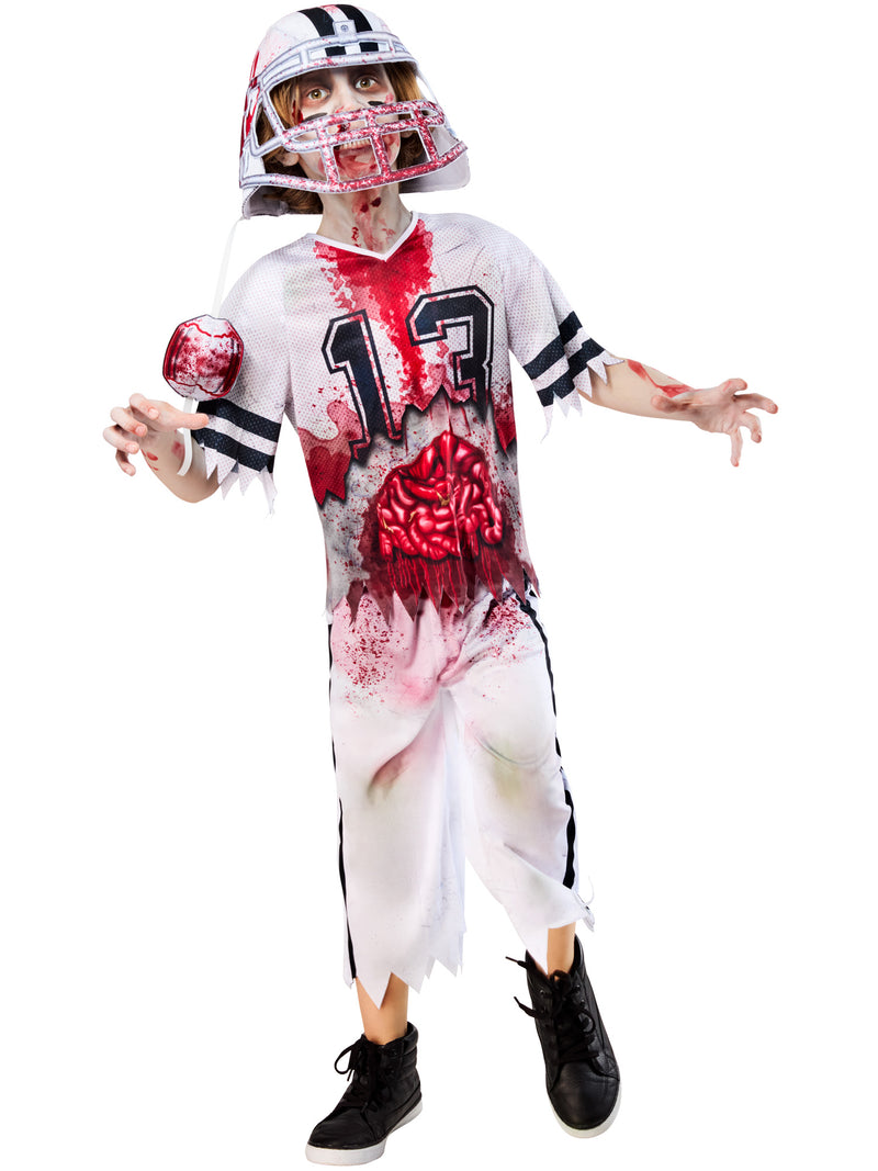 Zombie American Football Player Child Costume