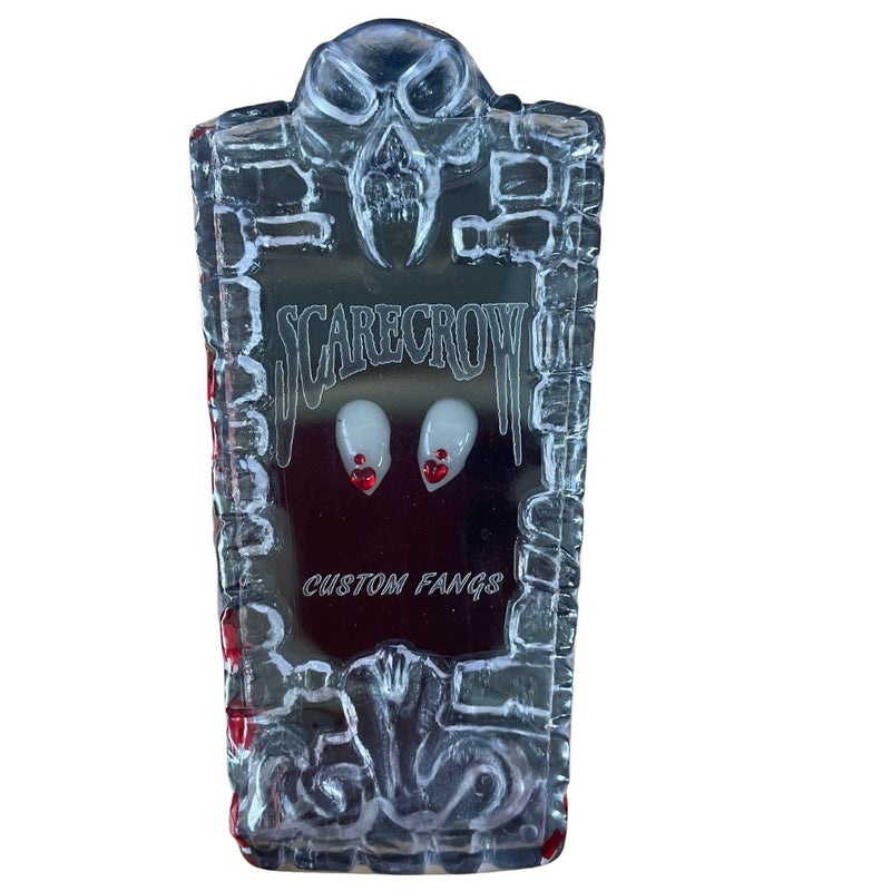 Vampire Fangs Deluxe Small & Sexy Custom Fit Glam Heart & Gem