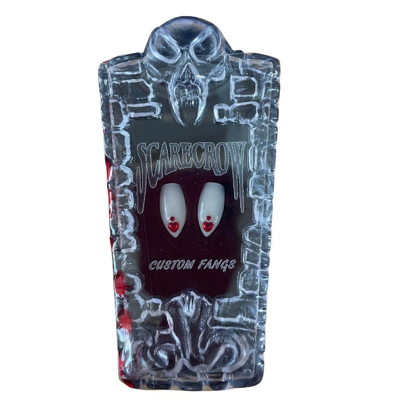 Vampire Fangs Deluxe Classic Custom Fit Bling Heart & Gem