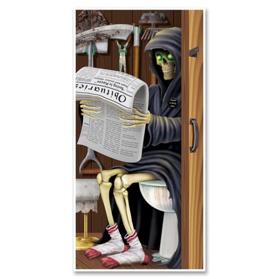 Grim Reaper Restroom Door Cover - Buy Online Only