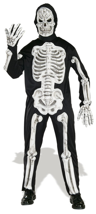 3D Skeleton Costume for Adults | EVA Mask & Bones Jumpsuit