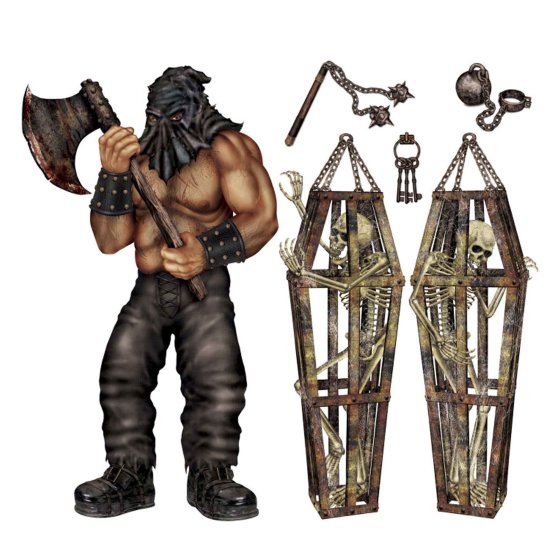 Executioner & Skeleton Props | Dungeon Halloween Décor 23–157cm