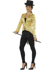 Gold Sequin Tailcoat Jacket | Ladies Circus Costume | Glamorous Shine