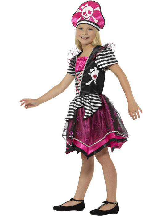 Perfect Pink & Black Pirate Child Costume - Buy Online Only