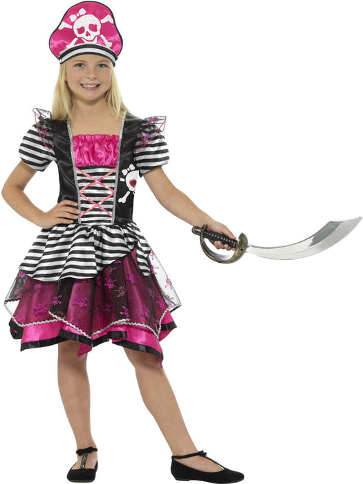 Perfect Pink & Black Pirate Child Costume - Buy Online Only