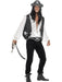Black Pirate Costume Set | Hat Waistcoat Belt | Mens Pirate Outfit