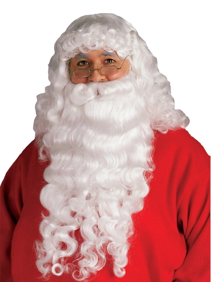 Father Christmas Plush Wig & Beard Set - Perfect Santa Look