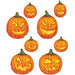 Scary Jack-O-Lantern Cutouts | Halloween Pumpkin Decorations 36cm