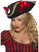 Pirate Hat – Black with Red Ribbons & Gold Trim